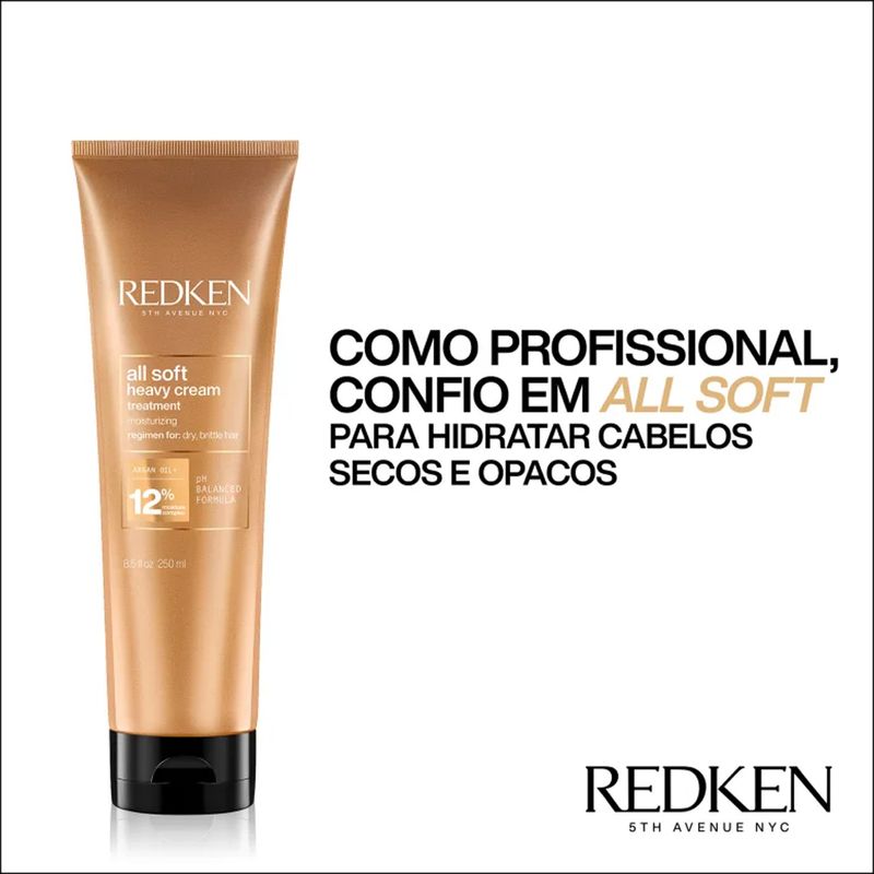 Mascara-de-tratamento-Heavy-Cream-Redken-All-Soft-250ml-Indicacao