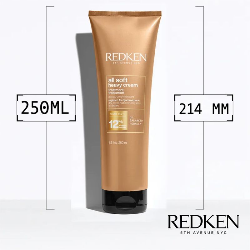 Mascara-de-tratamento-Heavy-Cream-Redken-All-Soft-250ml-Frasco