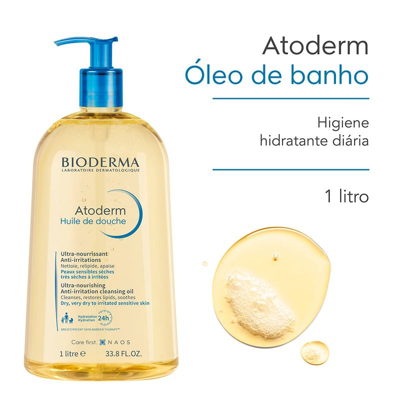 Oleo-de-Banho-Hidratante-Corporal-Bioderma-Atoderm-1000-ml-Textura