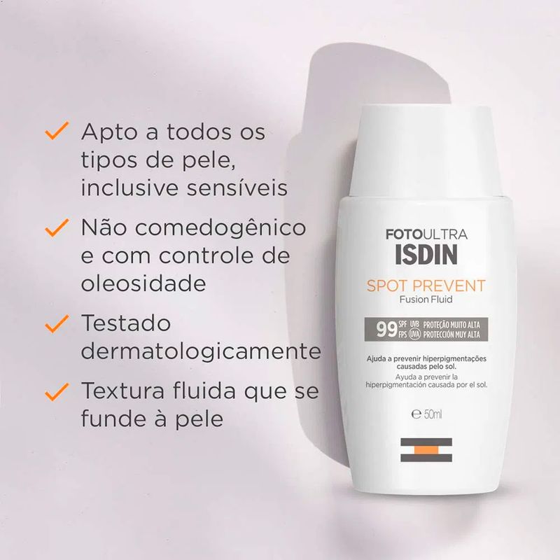 Protetor-Solar-Facial-Isdin-Foto-Ultra-Spot-Prevent-FPS-99-50-ml-Indicacao
