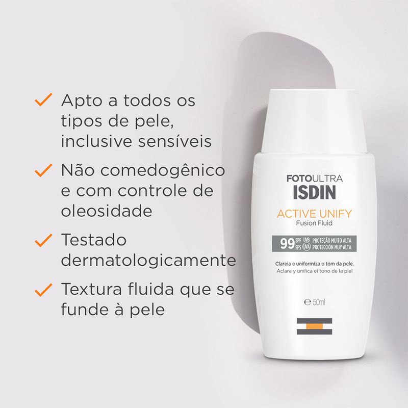 Clareador-Facial-Isdin-Foto-Ultra-Active-Unify-FPS-99-50-ml-Resultado