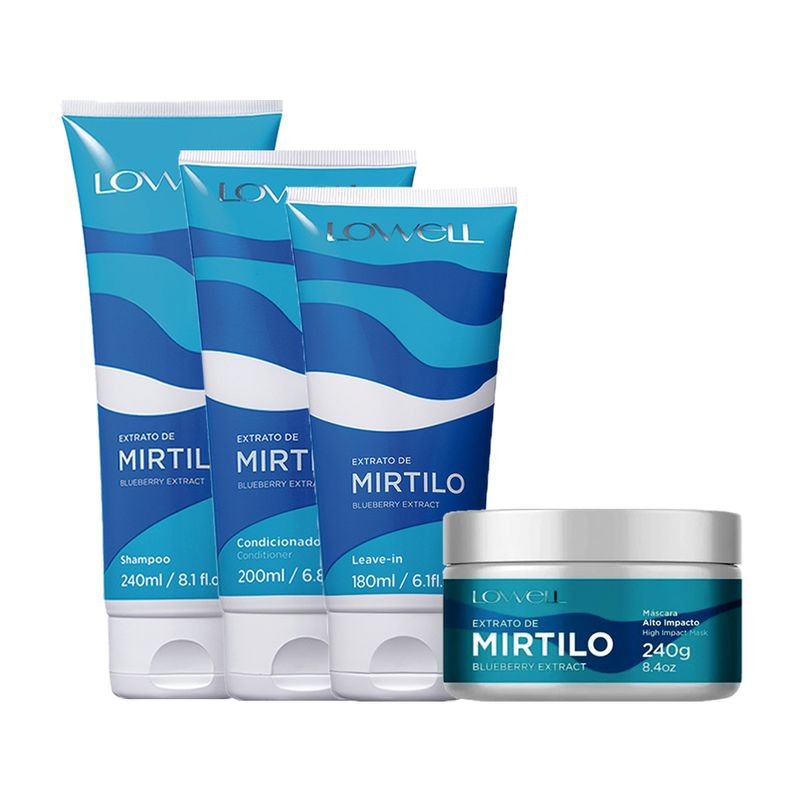 Kit-Lowell-Extrato-de-Mirtilo-Shampoo-240-ml-Condicionador-200-ml-Mascara-240-g-Leave-in-180-ml-Vitrine