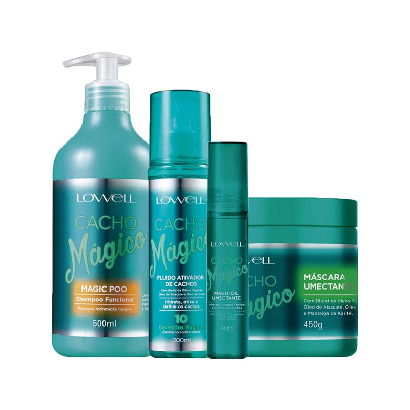 Kit-Lowell-Cacho-Magico-Shampoo-500-ml-Mascara-450-g-Fluido-200-ml-Oleo-60-ml-Vitrine
