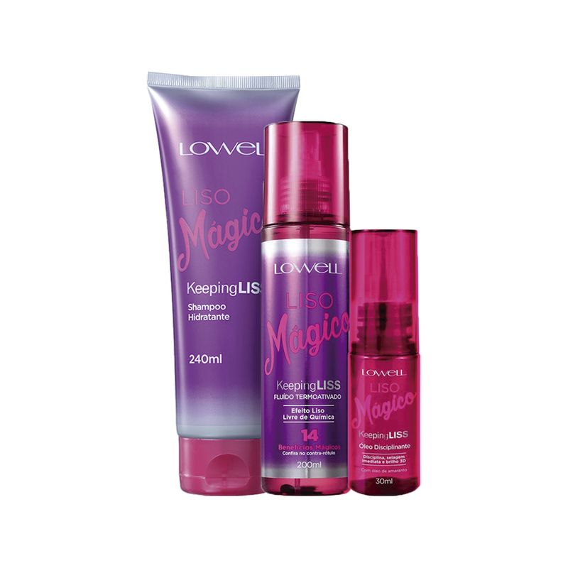Kit-Lowell-Liso-Magico-Shampoo-240-ml-Fluido-200-ml-Oleo-30-ml-Vitrine