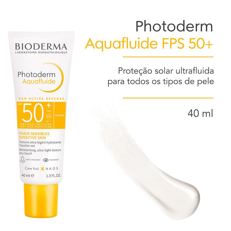 Protetor-Solar-Facial-Natural-Bioderma-Photoderm-Aquafluide-FPS-50--40-ml-Textura