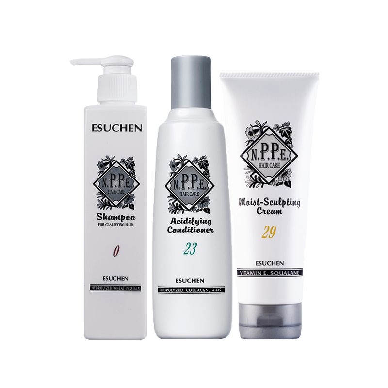 Kit-N.P.P.E-Herbal-Therapy-Esuchen---Shampoo-250-ml---Condicionador-250-ml---Leave-in-250-ml-Vitrine