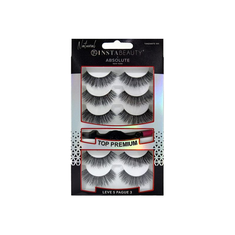 Cilios-Posticos-Longo-Natural-Absolute-New-York-Pack-Tanjanite-505-Preto-5-Pares-Vitrine