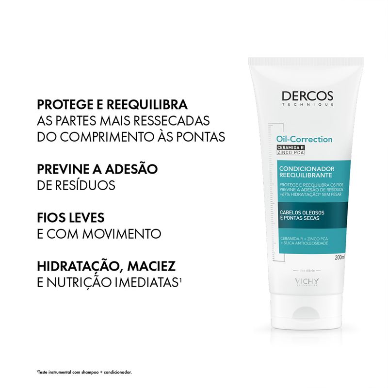 Condicionador-Vichy-Dercos-Oil-Correction-200-ml-Acao