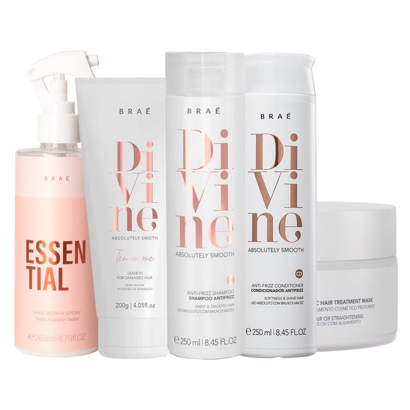 Kit-Brae-Divine---Shampoo-250-ml---Condicionador-250-ml---Mascara-de-Hidratacao-200-g---Leave--in-200-g---Fluido-260-ml-Vitrine
