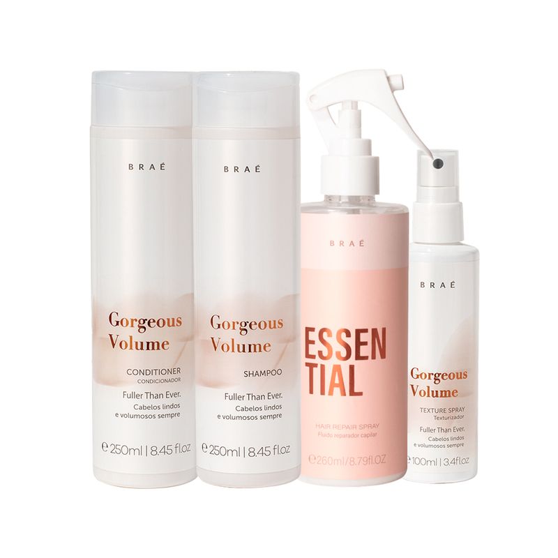 Kit-Brae-Gorgeous-Volume---Shampoo-250-ml---Condicionador-250-ml---Spray-Texturizador-100-ml---Fluido-260-ml-Vitrine