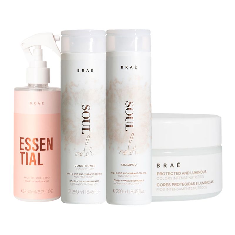 Kit-Brae-Soul-Color---Shampoo-250-ml---Condicionador-250-ml---Mascara-de-Hidratacao-200-g---Fluido-260-ml-Vitrine