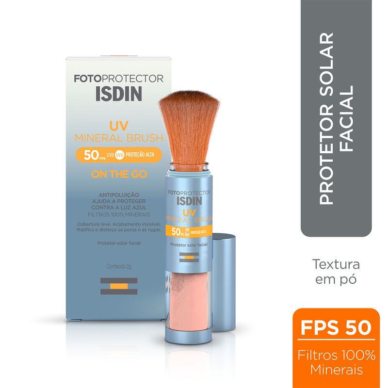 isdin-fotoprotecao-uv-mineral-brush-prot-sol-facial-fps-50-2g-Caixa-Frasco