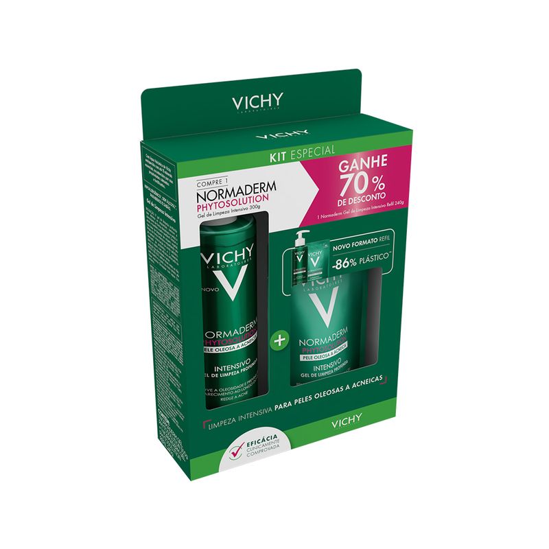 Kit-Limpeza-Intensiva-Vichy-Normaderm---Gel-de-Limpeza-Intensivo-300-g---Refil-240-g-Vitrine