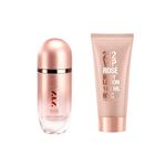 Kit-Perfume-Carolina-Herrera-212-Vip-Rose-Eau-de-Parfum-Feminino-80-ml---Hidratante-Corporal-100-ml-Frascos