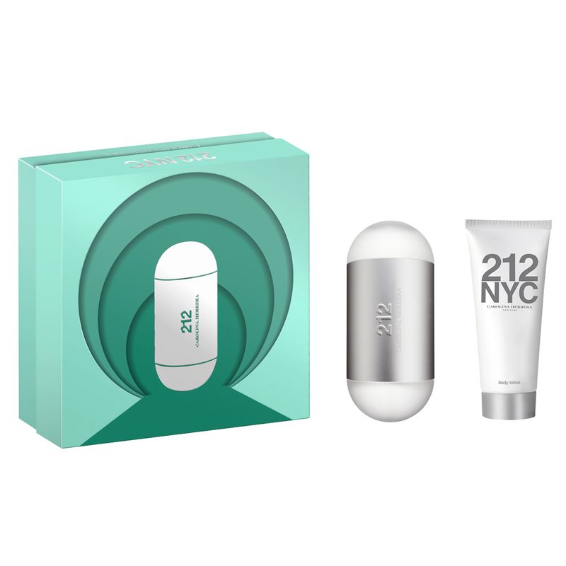 Kit-Perfume-Carolina-Herrera-212-Eau-De-Toillete-100-ml---Hidratante-Corporal-100-ml-Vitrine