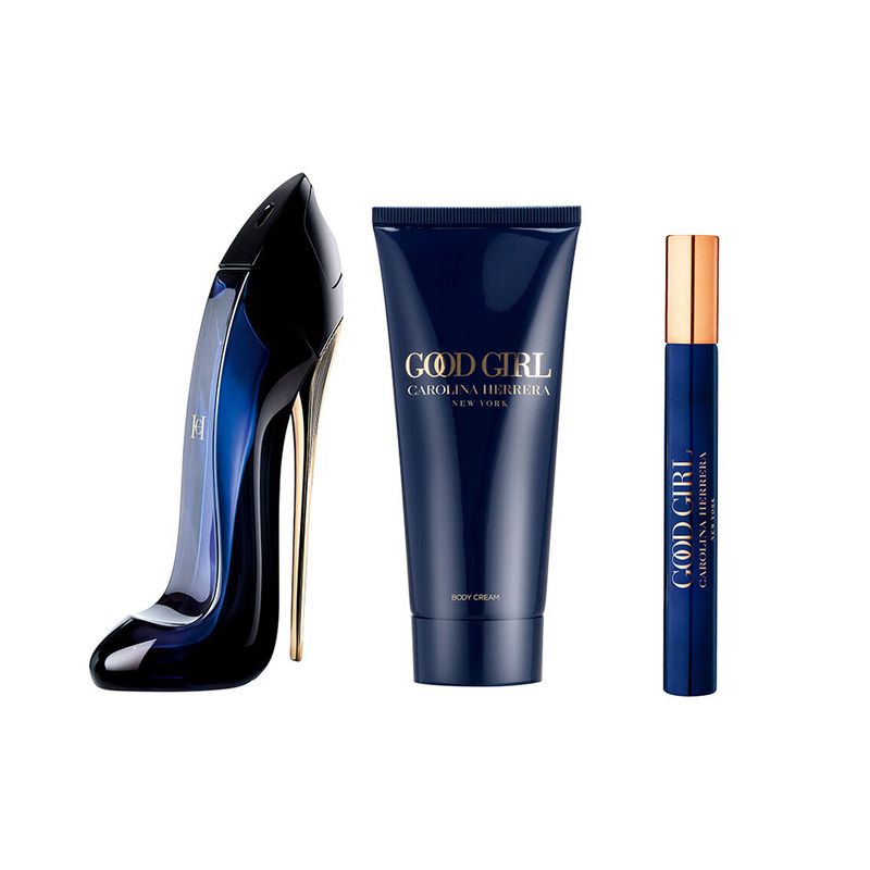 Kit-Perfume-Carolina-Herrera-Good-Girl-Eau-de-Parfum-Feminino-80-ml---Hidratante-Corporal-100-ml---MegaSpritzer-Frascos