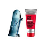 Kit-Perfume-Carolina-Herrera-212-Heroes-Men-Eau-de-Toilette-Masculino-90-ml---Gel-de-Banho-100-ml-Frascos