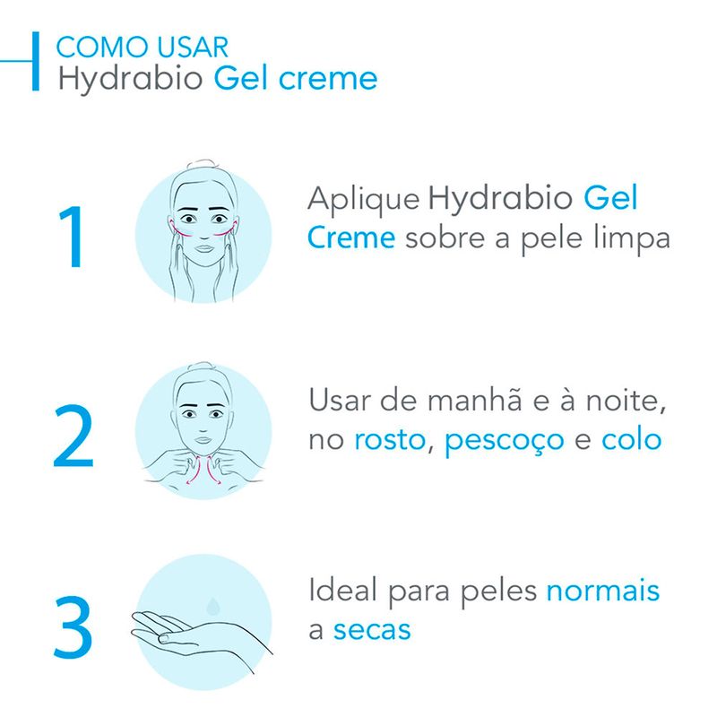 Gel-Creme-Facial-Hidratante-Bioderma-Hydrabio-Light-Moisturising-Care-40-ml-USO