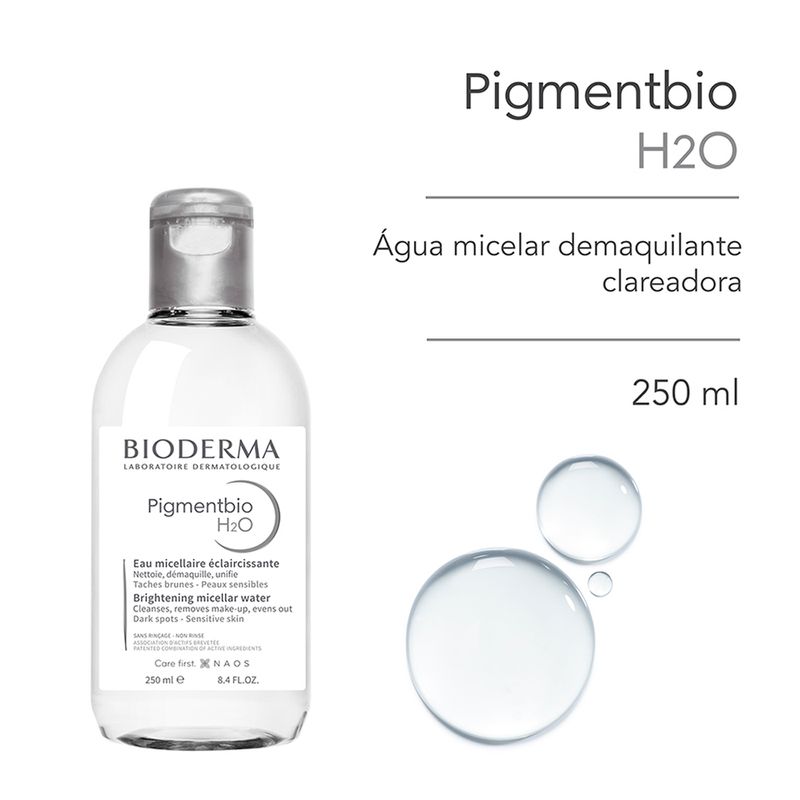Agua-Micelar-Facial-Clareadora-de-Manchas-Bioderma-Pigmentbio-H2O-250-ml-Produto
