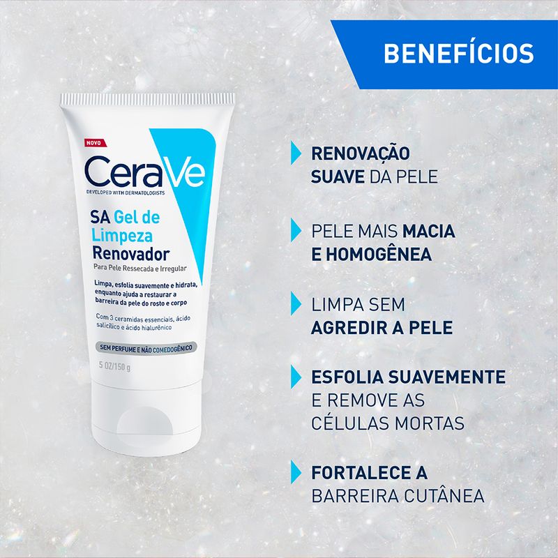 Gel-Facial-de-Limpeza-Renovador-CeraVe-SA-150-g