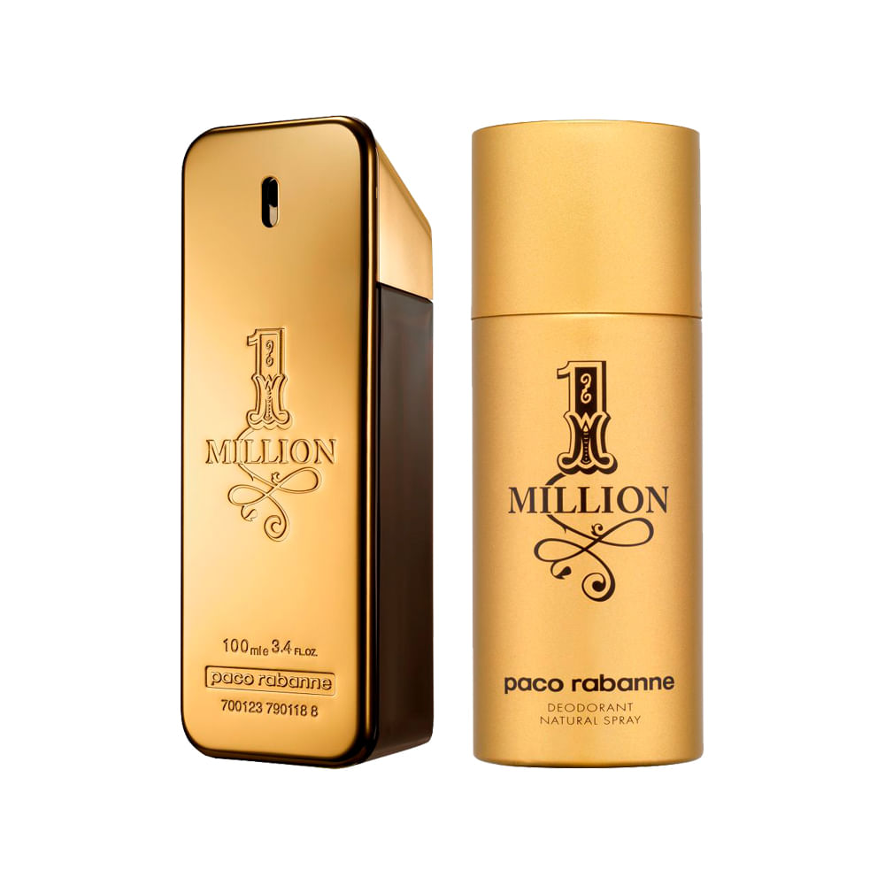 Kit Perfume Paco Rabanne 1 Million Masculino Eau De Toilette 100 Ml ...