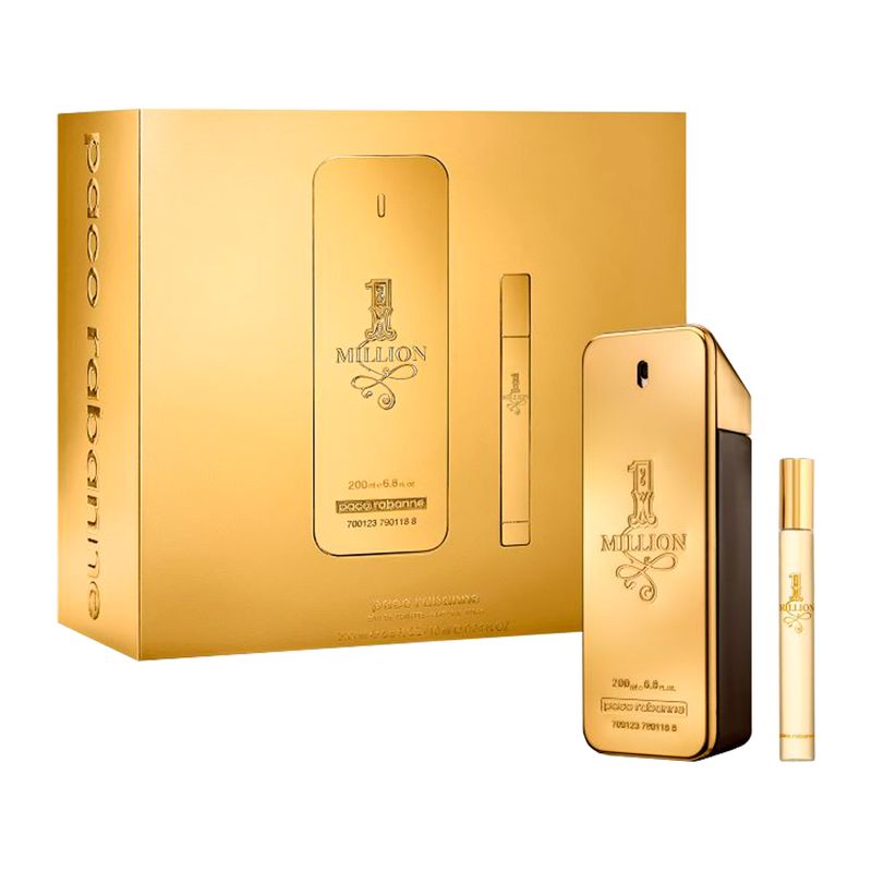 Kit-Perfume-Paco-Rabanne-1-Million-Masculino-Eau-de-Toilette-200-ml---Perfume-10-ml