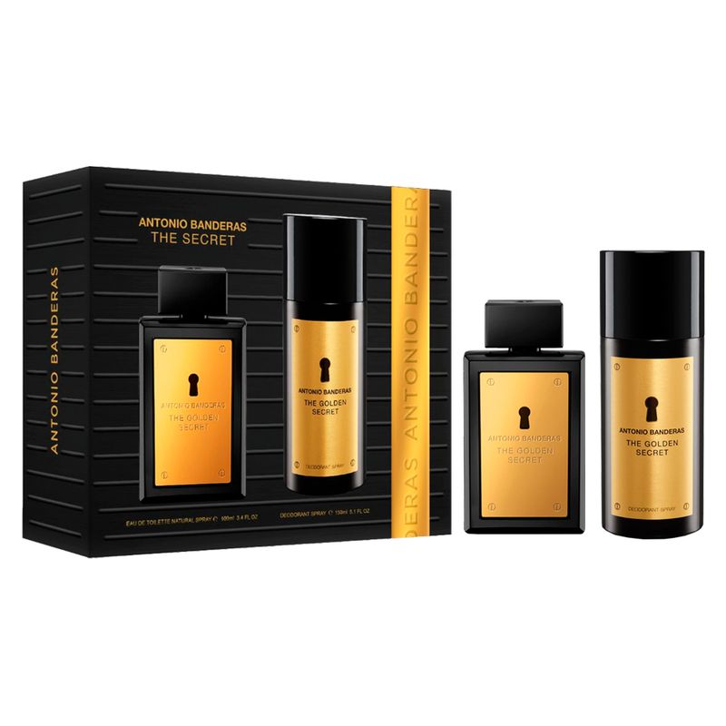 Kit-Perfume-Antonio-Banderas-Masculino-Golden-Secret-100-ml---Desodorante-150-ml