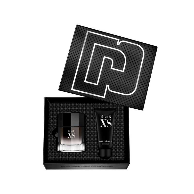 Kit-Perfume-Paco-Rabanne-Masculino-Black-XS-Eau-De-Toilette-100-ml---Gel-de-Banho-100-ml