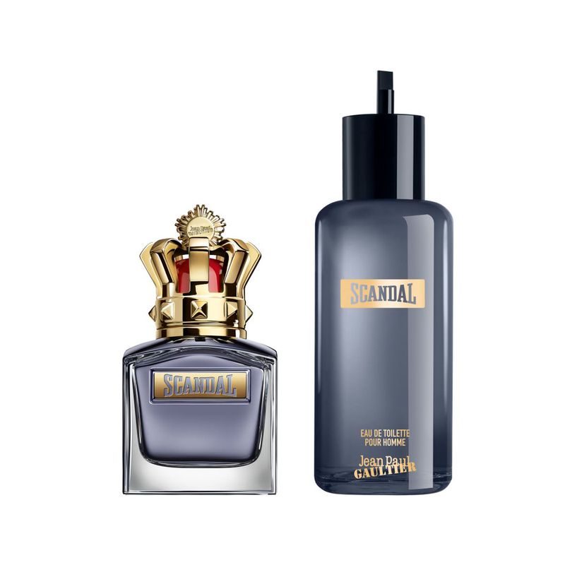 Kit-Perfume-Jean-Paul-Gaultier-Masculino-Scandal-Pour-Homme-Eau-de-Toilette-50ml---Refil-200ml-