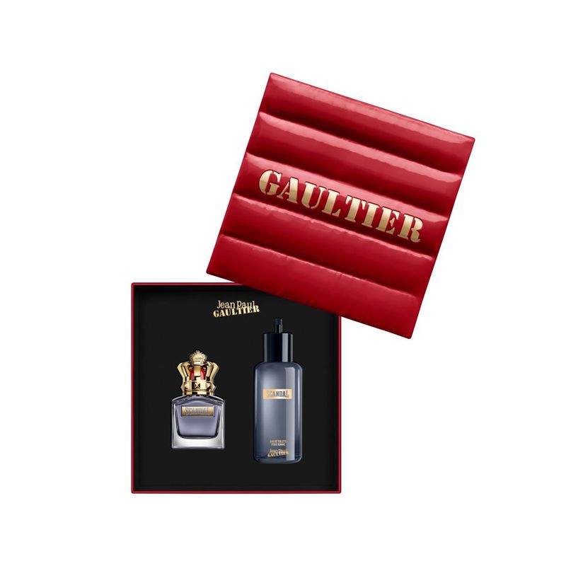 Kit-Perfume-Jean-Paul-Gaultier-Masculino-Scandal-Pour-Homme-Eau-de-Toilette-50ml---Refil-200ml-