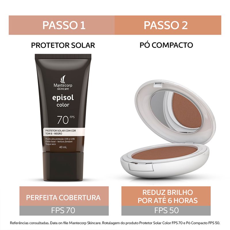 Protetor-Solar-Facial-Mantecorp-Episol-Color-Tom-6-Negro-Fps-70-40-ml