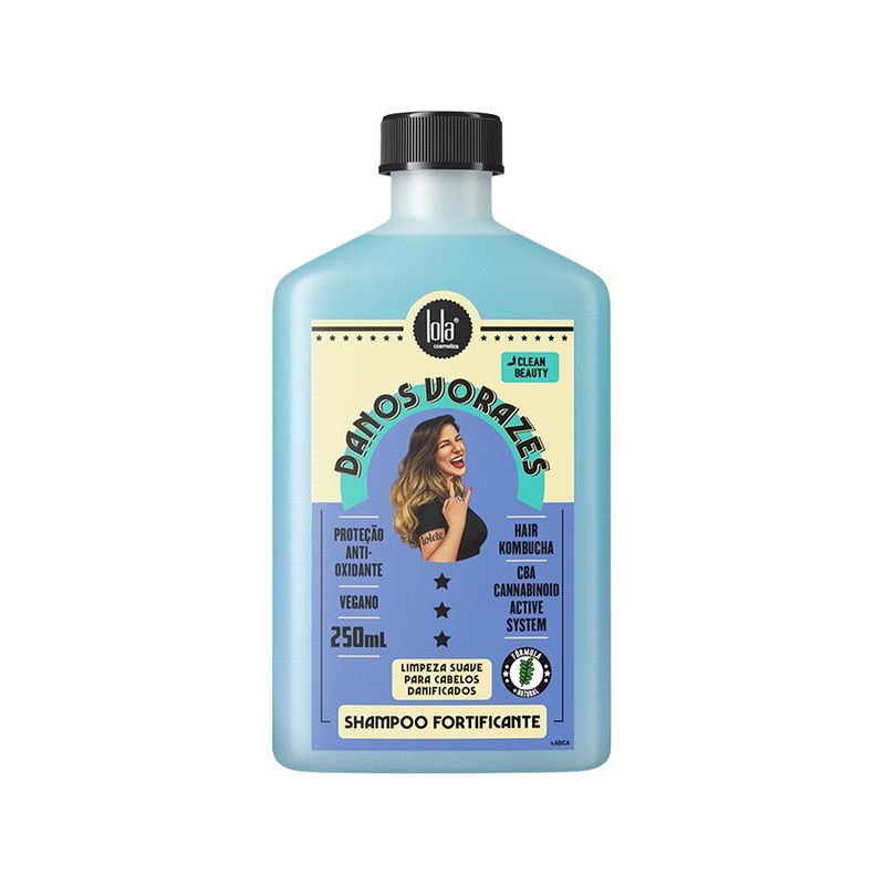 Kit-Lola-Cosmetics-Reconstrucao---Shampoo-Lola-Cosmetics-Danos-Vorazes-250-ml---Mascara-de-Reconstrucao-Lola-Cosmetics-Lola-Cosmetics-Danos-Vorazes-450-g-Frasco-Shampoo