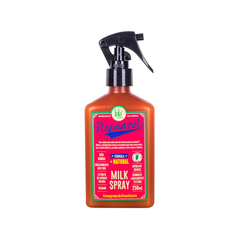 Kit-Lola-Cosmetics-Crescimento---Shampoo-Rejuvenescedor-Lola-Cosmetics-Rapunzel-250-ml---Leave-in-Spray-Lola-Cosmetics-Rapunzel-Milk-250-ml-Frasco-Leave-In