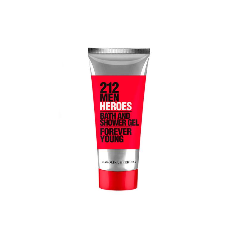 Kit-Perfume-Carolina-Herrera-212-Heroes-Masculino-Eau-de-Toilette-90-ml---Gel-de-Banho-100-ml---Miniatura-10-ml-Frasco-Gel