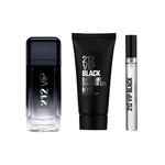 Kit-Perfume-Carolina-Herrera-212-VIP-Black-Masculino-Eau-de-Parfum-100-ml---Gel-de-Banho-100-ml---Miniatura-10-ml-Produtos