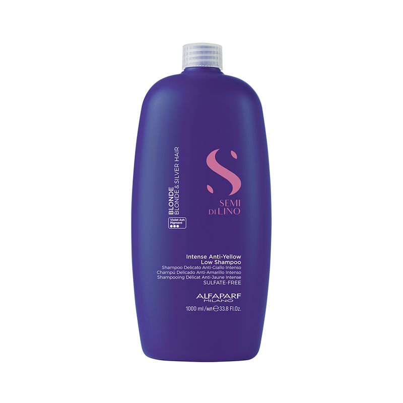 Shampoo-Alfaparf-Milano-Semi-Di-Lino-Blonde-Anti-Yellow-1000-ml-Vitrine