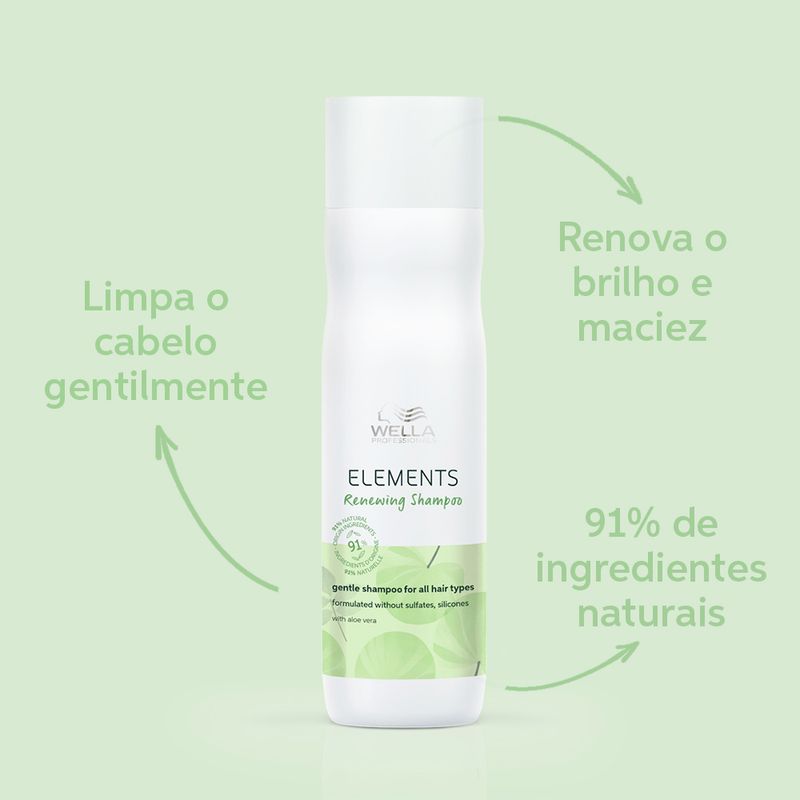 Shampoo-Wella-Professionals-Elements-Renewing-1000-ml-Rotina