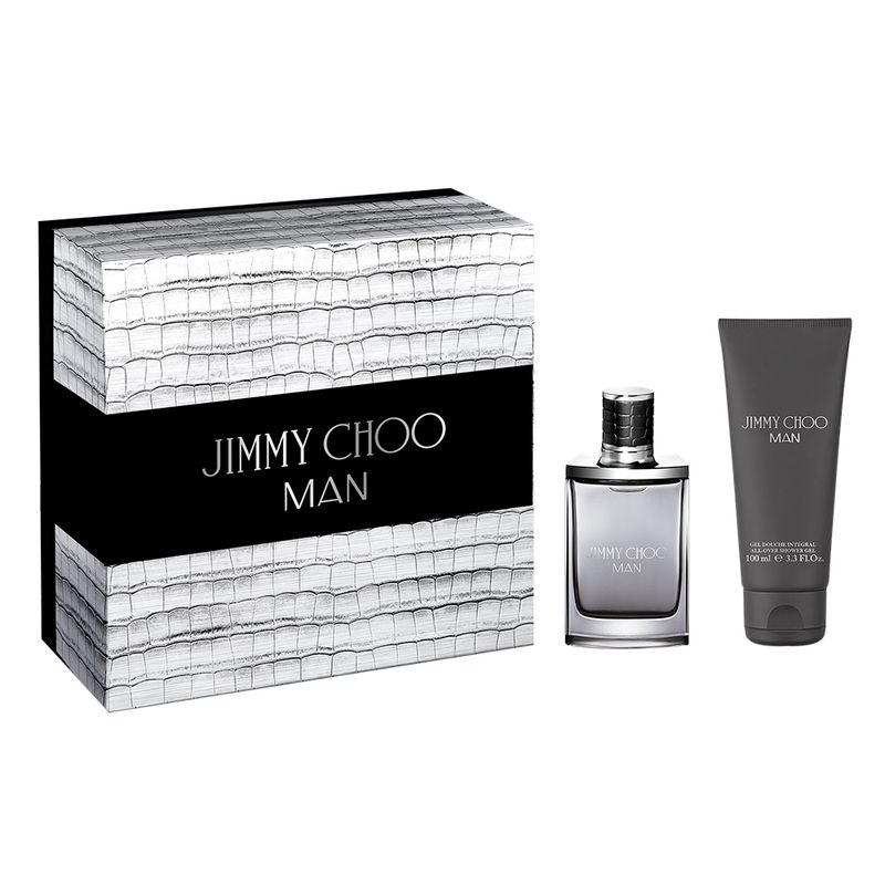 Kit-Perfume-Jimmy-Choo-Man-Masculino-Eau-de-Toilette-50-ml---Gel-de-Banho-100-ml-Vitrine