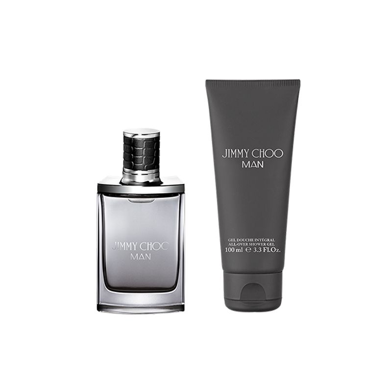 Kit-Perfume-Jimmy-Choo-Man-Masculino-Eau-de-Toilette-50-ml---Gel-de-Banho-100-ml-Produtos