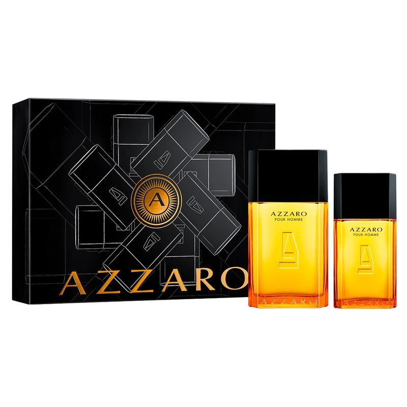 Kit-Perfume-Azzaro-Pour-Homme-Masculino-Eau-de-Toilette-100-ml---Perfume-Azzaro-Pour-Homme-Masculino-Eau-de-Toilette-50-ml-Vitrine