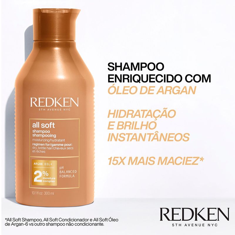 Kit-Redken-All-Soft---Shampoo-300-ml---Mascara-250-ml-Frasco-Shampoo