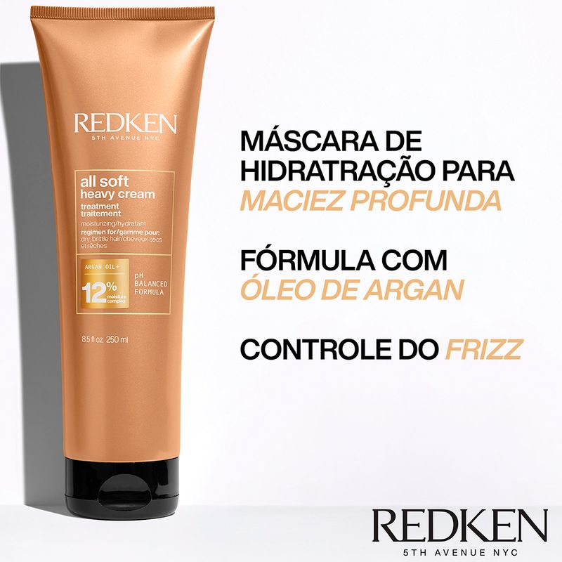 Kit-Redken-All-Soft---Shampoo-300-ml---Mascara-250-ml-Frasco-Mascara