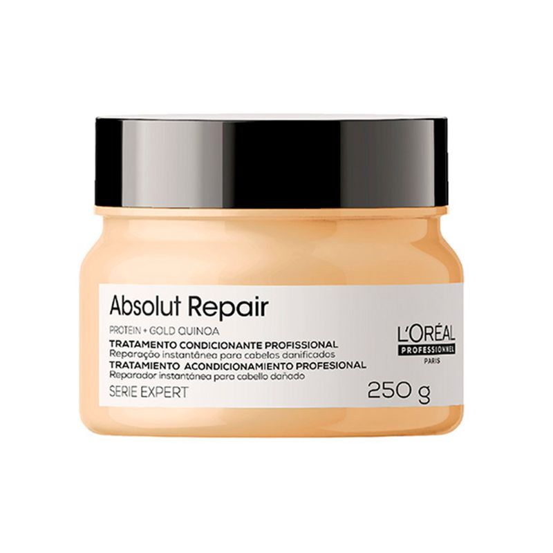 Kit-Loreal-Professional--Shampoo-Absolut-Repair-300-ml---Mascara-Absolut-Repair-250-g---Mascara-Metal-Detox-250-g-Frasco-Mascara-Ab