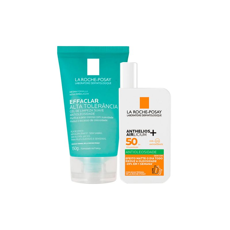 Kit-La-Roche-Posay-Facial---Gel-de-Limpeza-150-g---Protetor-Solar-Antioleosidade-FPS-50-40-ml-Vitrine