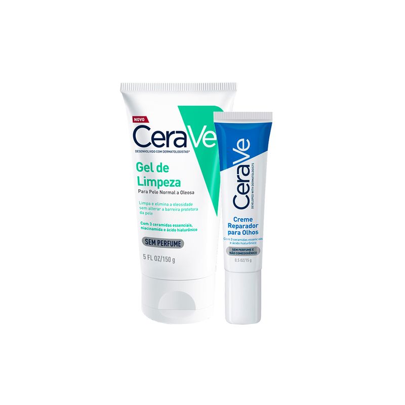 Kit-CeraVe-Facial---Gel-Facial-de-Limpeza-150-g---Creme-para-os-Olhos-15-g-Vitrine