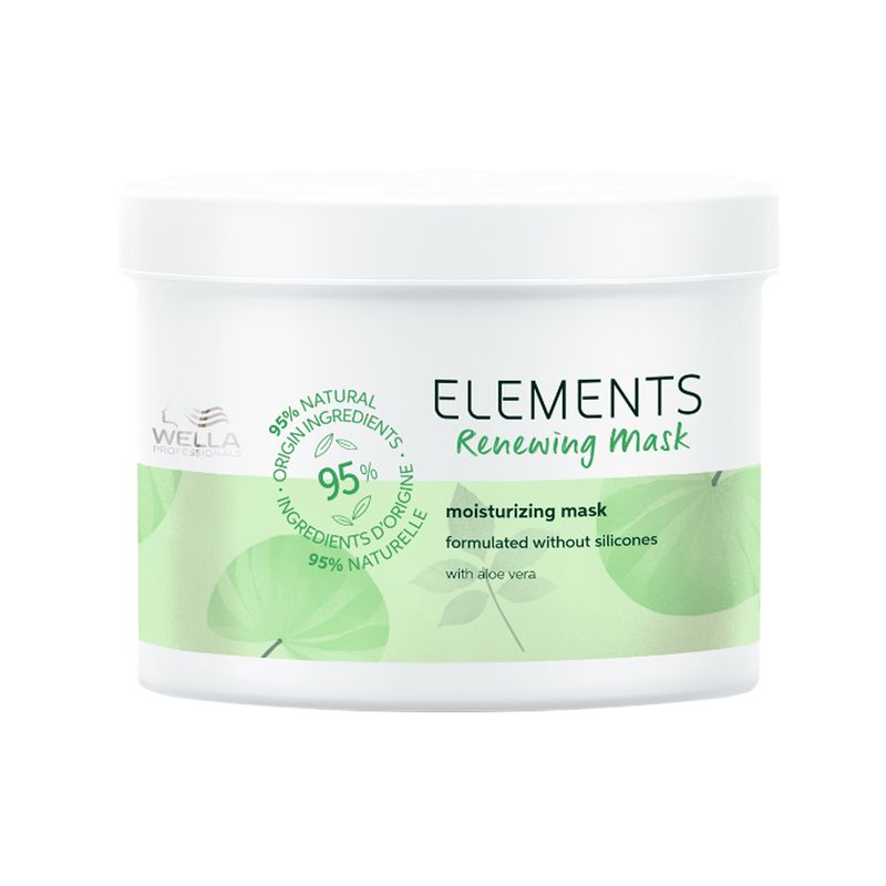 Kit-Capilar-Hidratacao-Wella---Shampoo-Wella-Professionals-Elements-Renewing-1000-ml---Mascara-de-Hidratacao-Wella-Professionals-Elements-Renewing-500-ml-Frasco-Mascara