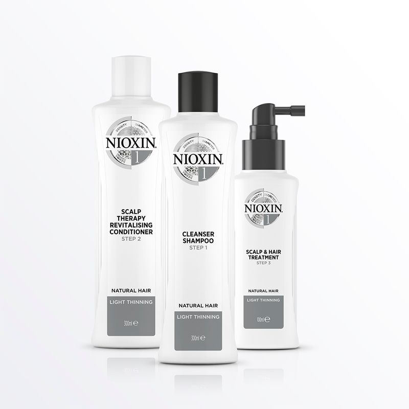 Kit-Nioxin-Loyalty-Sistema-1---Shampoo-300-ml---Condicionador-300-ml---Leave-in-100-ml-Produtos