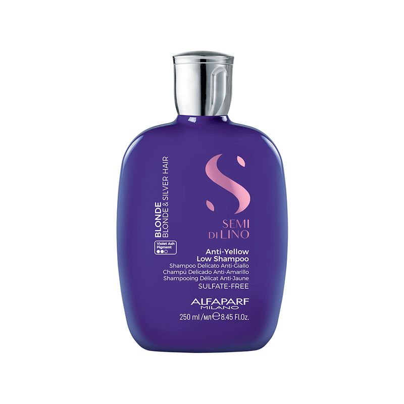 Kit-Alfaparf-Milano-Semi-Di-Lino-Blonde-Anti-Yellow---Shampoo-250-ml---Condicionador-200-ml-Frasco-Shampoo