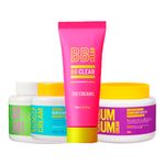Kit-The-Cream---Creme-Modelador-200-ml---Creme-Firmador-200-ml---Esfoliante-Corporal-200-ml---Creme-Clareador-75-ml-Vitrine