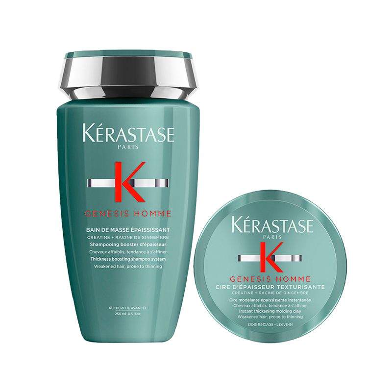 Kit-Kerastase-Genesis-Homme-–-Shampoo-Epaississant-250-ml---Pasta-Modeladora-75-ml-Vitrine